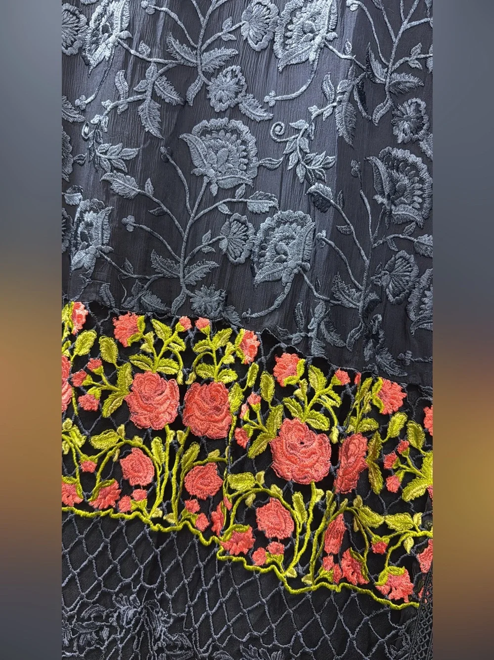 Agha Noor Navy Embroidered Floral 4 Piece Dress